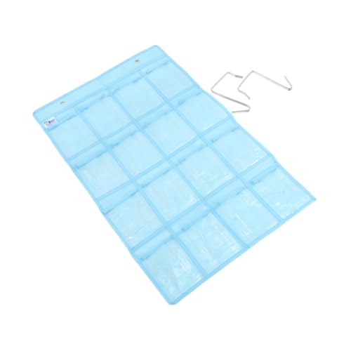 Hoement 教室用スマホ収納オーガナイザー 透明ポケット付き多機能収納袋 ドア掛け壁掛け対応 文房具や小物整理に