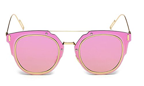 GAMT Desginer Vintage Sunglasses Retro Full-rim Metal Frame Round Lens Fashion Style Pink