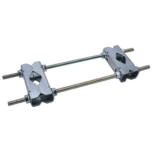 Doppelschellen Set für HQ Stahl Mastschelle 30cm - Rohr- oder Masthalterung bis 64mm aus verzinktem Stahl für Satellitenantenne & DVB-T2 LTE Antenne Sonnenschirm Wetterstation