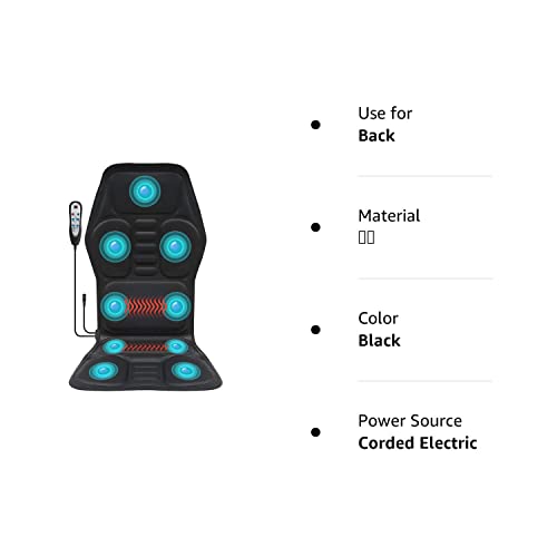 Aovojrm Seat Massager,Vibrating Back Massager For Chair Massage Cushion ,9 Nodes To Relieve Stress Pain, Home Office,Christmas Gifts Women/Men/Mom/Dad (Black) #TOP7