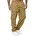 Rose Gold Pantalones De Vestir para Hombre Men's Cargo Pants with Pockets Cotton Hiking Sweatpants Casual Athletic Jogger Sports Outdoor Trousers Relaxed Fit