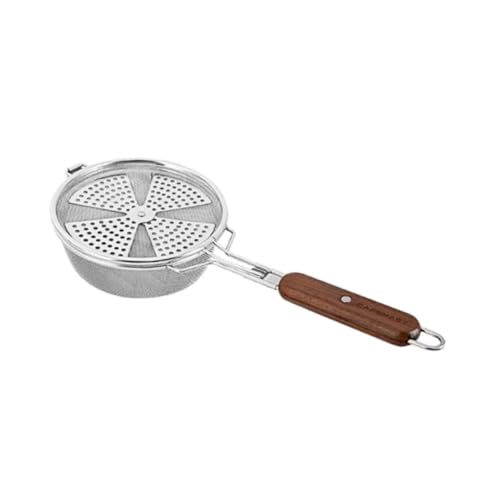Colcolo Tostatore per chicchi di caffè, strumento per la cottura, robusto con manico in legno, tostatore per chicchi di caffè, per uso domestico in