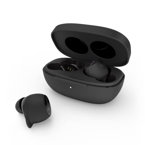 Belkin SOUNDFORM Immerse ANC搭載完全ワイヤレスイヤホン Bluetooth 5.2 aptX対応 12mmドライバー 外音取り込み 6マイク通話テクノロジー 通話ノイズリダクション 最大31時間音楽再生 ワイヤレス充電 防滴IPX5 Apple Find Myアプリ対応 専用アプリ対応 ブラック AUC003btBK M