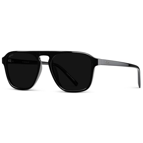 Image of WearMe Pro Polarized Modern Aviator One-Bridge Square Mens Sunglasses
