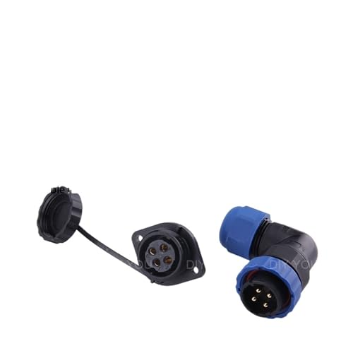 Conector SP20 IP68 de ángulo de enchufe contra fallos por vibración y entrada de agua SPW20-4F