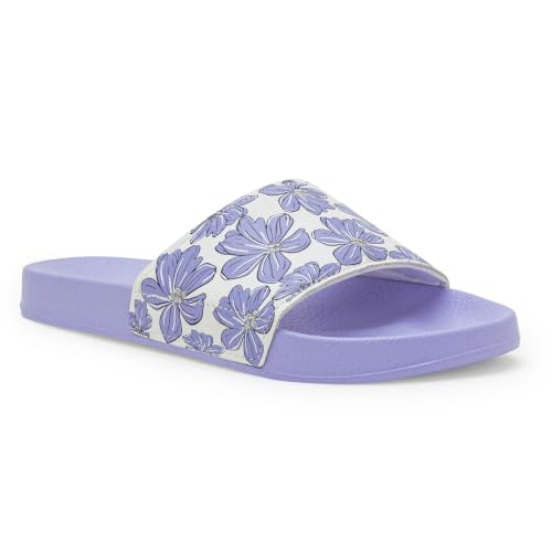 Image of Red Tape Womens Sliders in Slate Blue | Casual Pool Sliders | SLATE BLUE | 3 UK