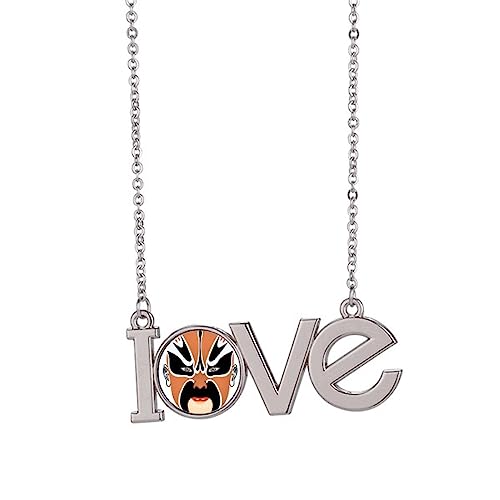 Collier Opéra de Pékin Chine pendentif Amour pendentif ethnique M