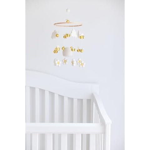 Bee and Flower Mobile/Garden Theme Nursery/Floral Nursery/Baby Gift Nursery Gift/Baby Mobile/Boho Nursery Cover