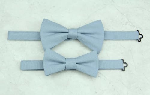 Image of Mens Solid Linen Ties - Slim Pattern Necktie for Men Wedding Groomsmen