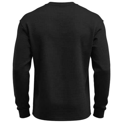 Waffle Knit Game Day Sweatshirt Athletic Crew Neck Sweatshirt for Mens - image 3