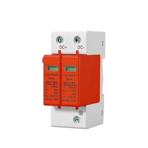 Protector contra sobretensiones DC 500V de 2P para uso doméstico con capacidad de 10-20kA 5