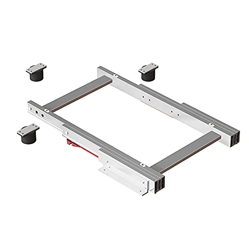 Emuca - Coulisses ATIM pour Table coulissante pour Meuble de Cuisine, Comptoir de Cuisine Coulissant, L300mm, Aluminium, Anodisé Mat