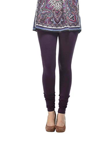 Image of Frenchtrendz Women's Cotton Spandex Stretchable Mid Rise Slim Fit Churidar Leggings Pull On