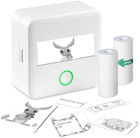 Home Sticker Machine Mini Sticker Printer Label Maker Machine with Tape Portable Bluetooth ...