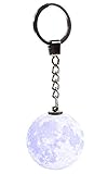 Moon Light Key Chain Pendant - Safety Night Light Keychain for Women, Men, Kids, Girls, Boys (Colorful)