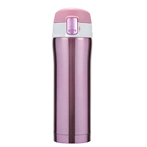 mug de voyage, TASSE D'EAU la Tasse Isolée À Thé En Acier Inoxydable Étudiant Haute Capacité Tasses Portables, 450Ml