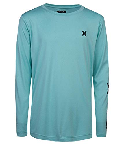 Hurley Boys' Long Sleeve Rash Guard Shirt, Tropical Twist, 3T