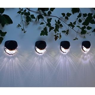Solar Powered Fence & Wall Lights 4pk - Cool White LED - Perfect For Framing Your Outdoor Space, These Wall And Fence Solar Lights Feature Ultra-bright, Cool White LEDs For A Modern Look