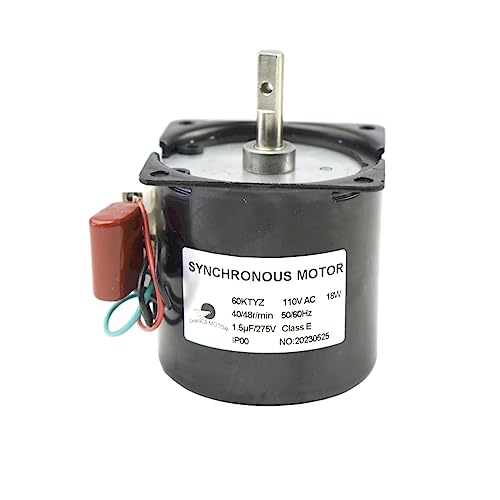 CHANCS 60KTYZ Synchronous Gear Motor AC 110V 40-48RPM CW/CCW Direction Control 18W for Food Machinery