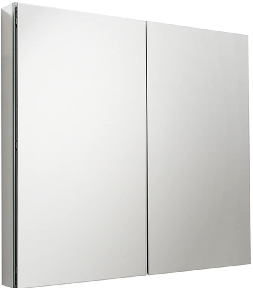 Fresca Bath 40" W x 36" H Modern Bathroom Medicine Cabinet with Mirrors, Recessed or Wall-Mount Installation, 4 Adjustable Glass Shelves, 2 Mirrored Doors - #FMC8011