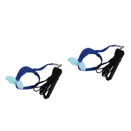 FRCOLOR 2pcs Bird Leash for Parrots Outdoor Training Traction Rope Shaped Strap and Soft Material for and Adventures