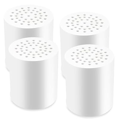 4 Pack 20 Stage Shower Head Filter, Shower Filter Replacement Cartridge for Hard Water, Universally Compatible With Any Similar Design, High Output, Clean and Softener Water