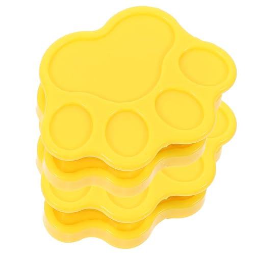 ANDRESLAD Soporte Magnético Adhesivo para Empapadores de Perro Plástico Resistente Color Amarillo Diseño de Huellas Tamaño Compacto Adecuado para Entrenamiento y Uso Doméstico