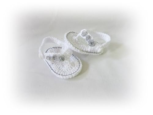 Baby Flip Flops, Baby Sandals, Newborn Sandals, Crochet Baby Flip Flops (3-6 months)4