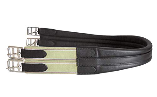 Ceinture profilée ergonomique en cuir noir avec bande de 127 cm