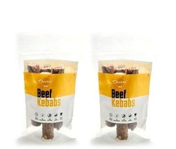 Chewers Beef Kebabs Stick Dog Treat, Chew Dog Stick, 6 Pieces (Pack of 2)