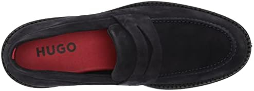 HUGO Mens Tonal Slip On Penny Loafer, Stark Navy, 7 US | Image 4
