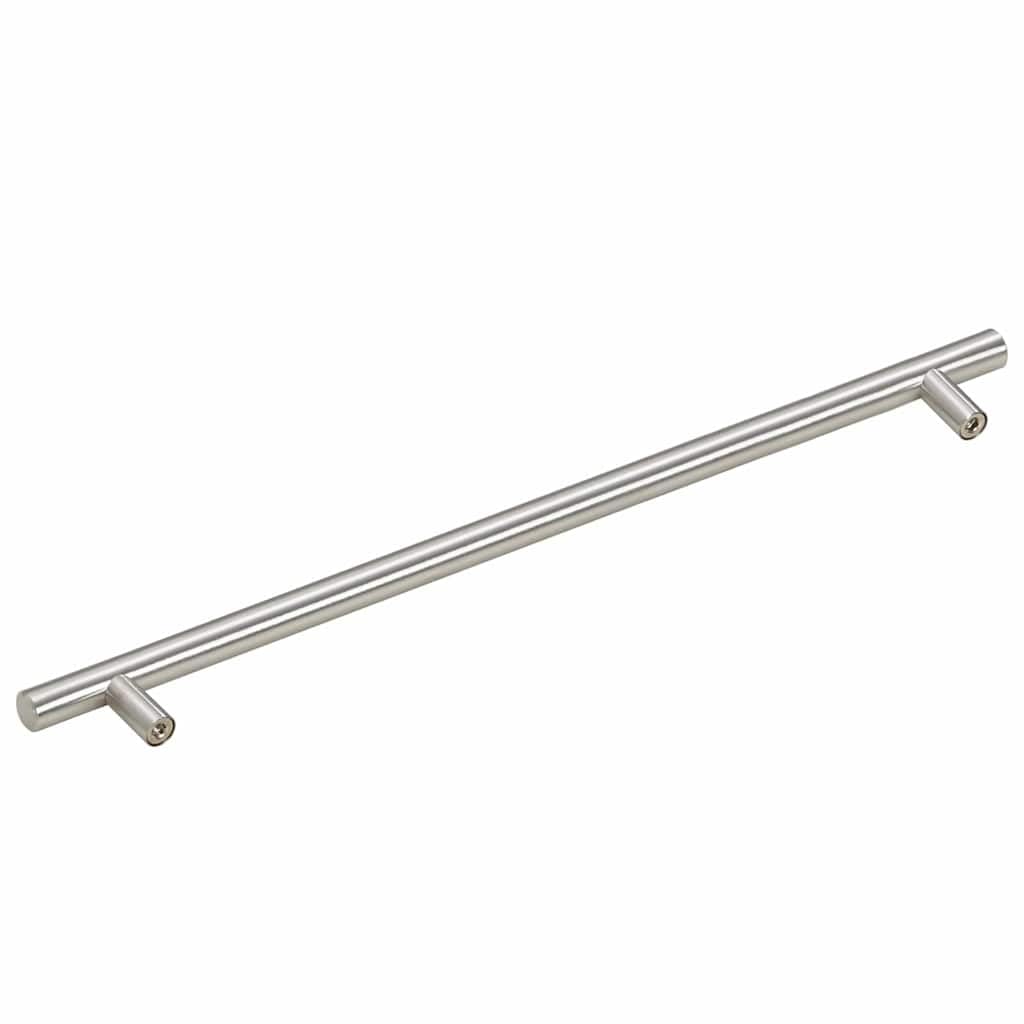 Tiradores de muebles de acero inoxidable, 5 unidades, forma de T, para cajón, puerta, armario, distancia entre orificios centrales de 480 mm, cepillados, con tornillos recortables, para