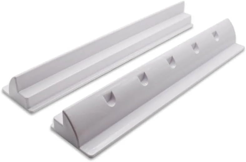 2Pcs/Set Solar Panels Spoiler Bracket ABS Plastic Long Side Photovoltaic Panel Mounting Holder for RV Yacht Boat Motorhome(White 550mm)