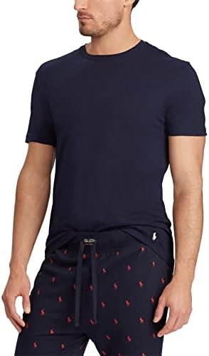 Polo Ralph Lauren Men's T-Shirt Pack, 3-Pack, Cotton Men's Clothing Crewneck Undershirt, Slim Fit Short-Sleeve Tees