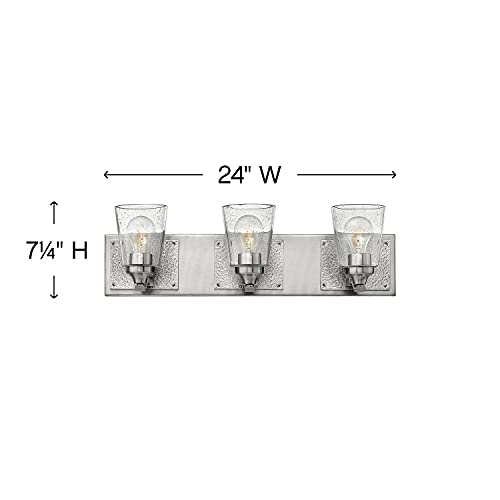 Hinkley Jackson Collection Transitional Three Light Bathroom Vanity Fixture, Brushed Nickel (51823Bn) #TOP1