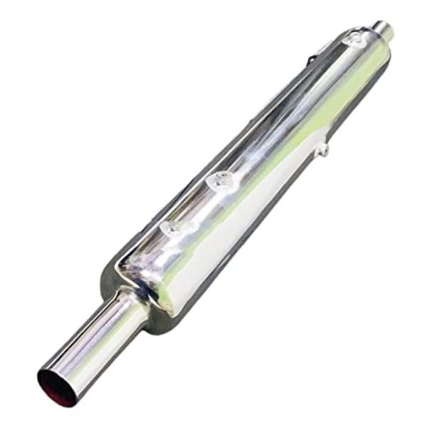 Dhe Best Bike Silencer Exhaust Customized Long Bottle Punjab Dholki Thin Pipe Chrome 3Filter