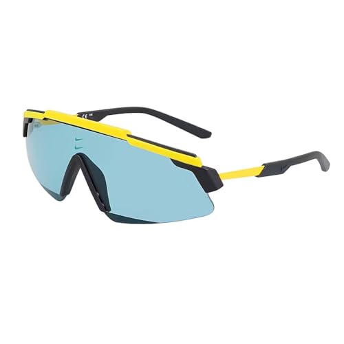 Nike MARQUEE FN0301 845 Laser Orange/Teal Sunglasses Unisex Iniettato, Shield, 66