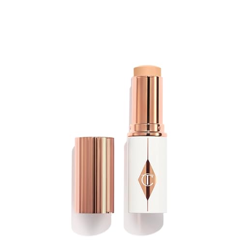 Charlotte Tilbury Unreal Skin Tint & Sheer Glow Hydrating Foundation Stick - Cream Foundation Makeup with Sheer-to-Light Coverage & a Buildable Formula - Blurring, Smoothing & Nourishing - 3 Fair