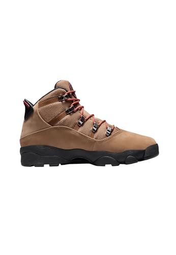 Nike NIKE Jordan Winterized 6 Rings Men's Shoes (FV3826-202, Rocky TAN/Varsity RED/Black) Size 7.5