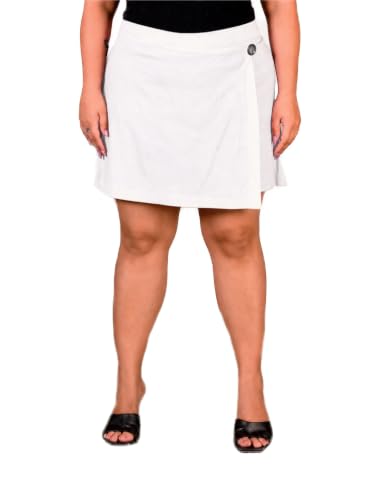 Image of Indietoga Womens's Plus Size Stretchable All Time Trendy Knee Length Versatile Cotton Skorts /Shorts (2XL to 7XL)