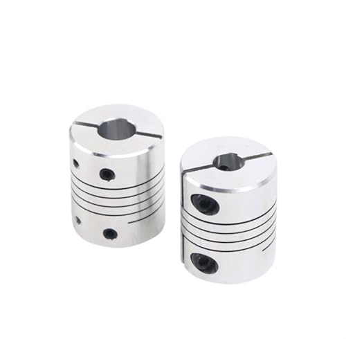Rigid coupling,Stainless steel rigid coupling 1pcs D25L30 Aluminum Alloy Elastic Coupling Winding Screw Motor Encoder Inner Hole 5mm 6mm 8mm 9mm 10mm 12mm(5x6.35)