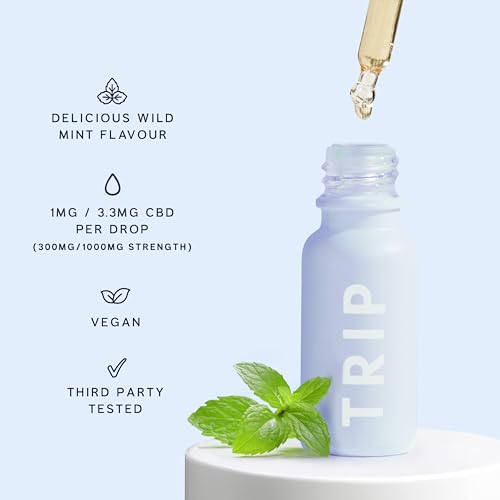 TRIP CBD Oil 1000mg, Wild Mint, No-THC, Blended with MCT Coconut Oil, 15 ml - Image 3