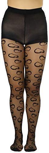 Image of ToBeInStyle Women's Valentine Day Themed Opaque Sheer Pantyhose w /Heart Love