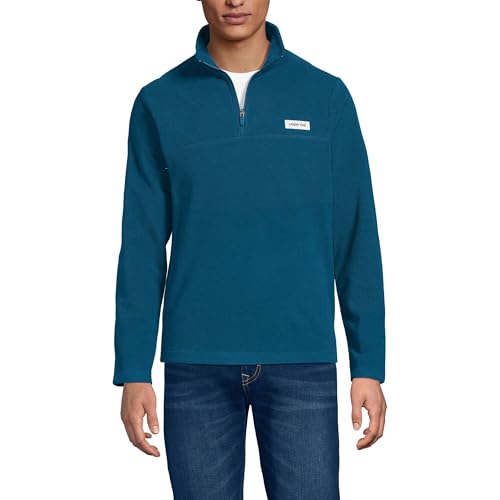 Image of Lands' End Men's Anyweather Fleece Quarter Zip Pullover