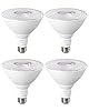 EDISHINE PAR38 Flood Lights Outdoor Bulb, Dimmable LED Flood Light Bulbs, 1800LM, 18W Equivalent 120W, Weatherproof LED Light Bulb for Backyard, Garage, Porch, Garden, 5000K Daylight, E26, 4 Pack