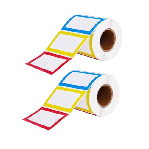 ledmomo 2ロール 巻自己粘着式名札シール 長持ち素材で貼りやすく剥がしやすい 衣類や文具用類ラベル 家 学校 オフィス対応