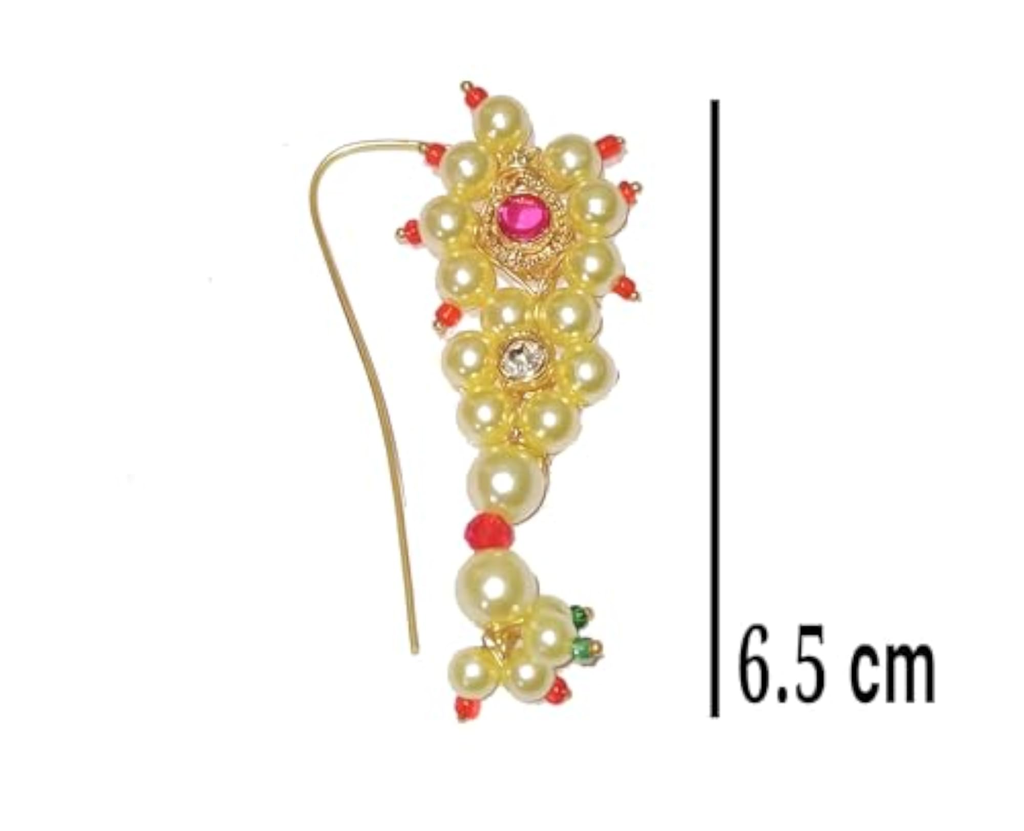 Women's Maharashtrian Designer Traditional Nath, Non-Pressing