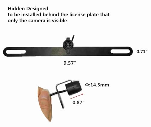 Image of Backup HD Camera Rear Front View License Plate Night Vision Waterproof Compatible with Kenwood Car Radio DDX26BT DDX340BT DDX376BT DDX396 DMX125BT DMX907S DMX7705S DMX7706S DNX6990HD