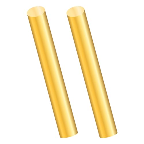 2PCS Messingstangen,iMeistek 10mm Messing Runde solide Welle Drehbank Bar,150mm Länge Messingstab für DIY-Handwerk