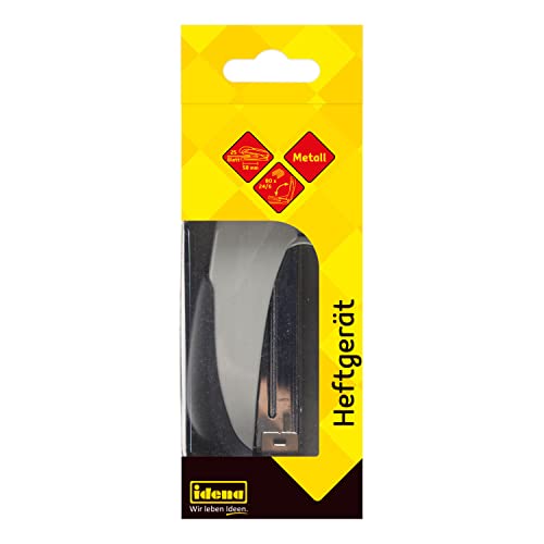 Idena 300947 - Heftgerät, Heftung bis ca. 25 Blatt, für Heftklammern 24/6, aus Metall, grau